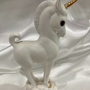 Porcelain Unicorn with Gold Accents